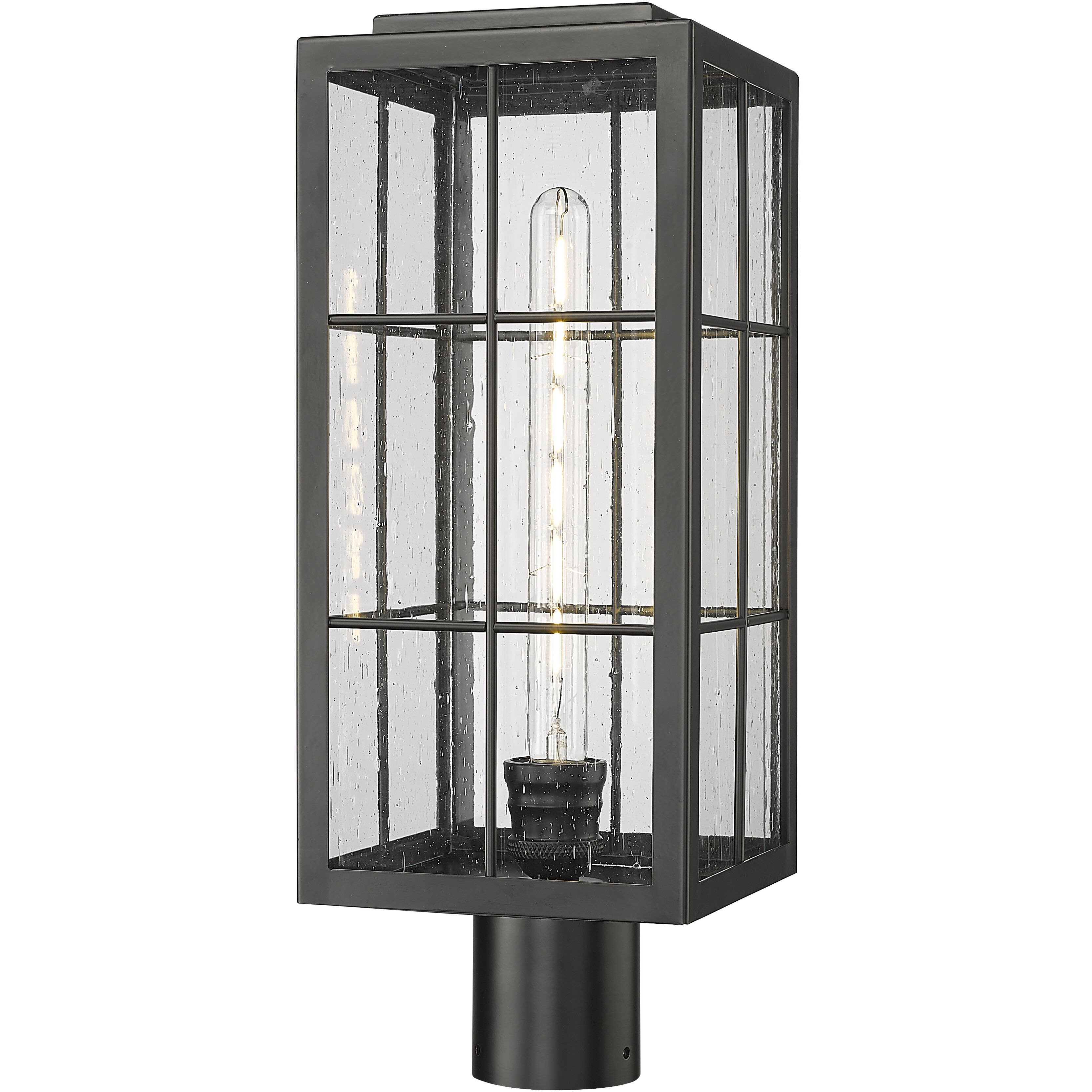 Jaxson 1 Light 20 inch Powder Coated Black Outdoor Post Lantern